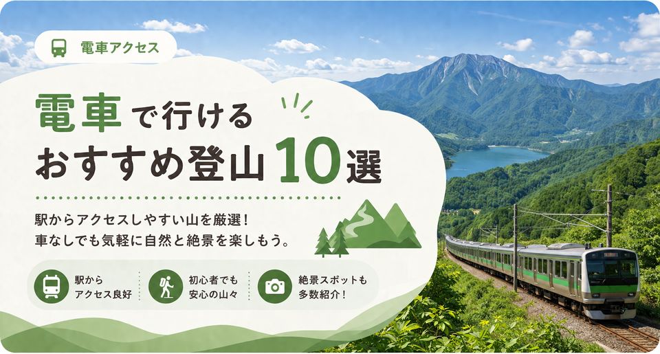 電車で行けるおすすめ登山10選